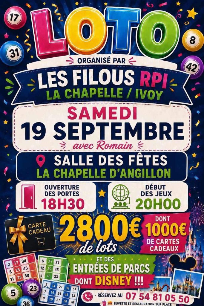 Loto de l&rsquo;association de parents du RPI